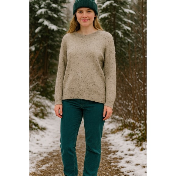 Madewell Sweaters - Madewell Cashmere Sweater Top SZ XS‎ Speckled Tips Waffle Minimalist Cottagecore
